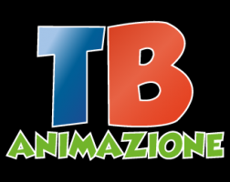 una t blu e una b arancione, sopra la scritta animazione in verde. il logo di tb animazione, leader nel settore delle feste a roma